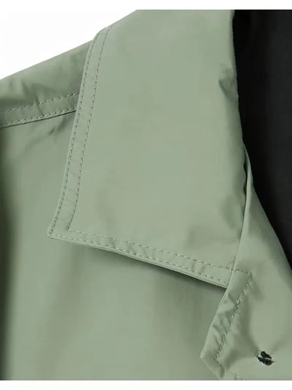 Slim fit trench coat with pocket detail