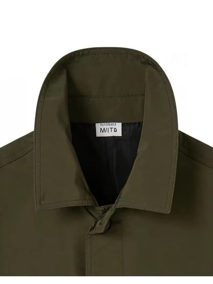 Slim fit trench coat with pocket detail