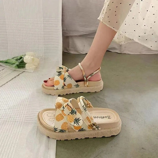 Zapatillas ergonómicas para mujer con suela gruesa
