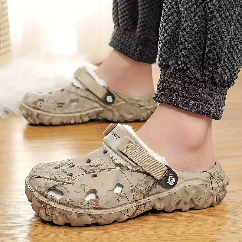 Slippers with non-slip sole and padded interior