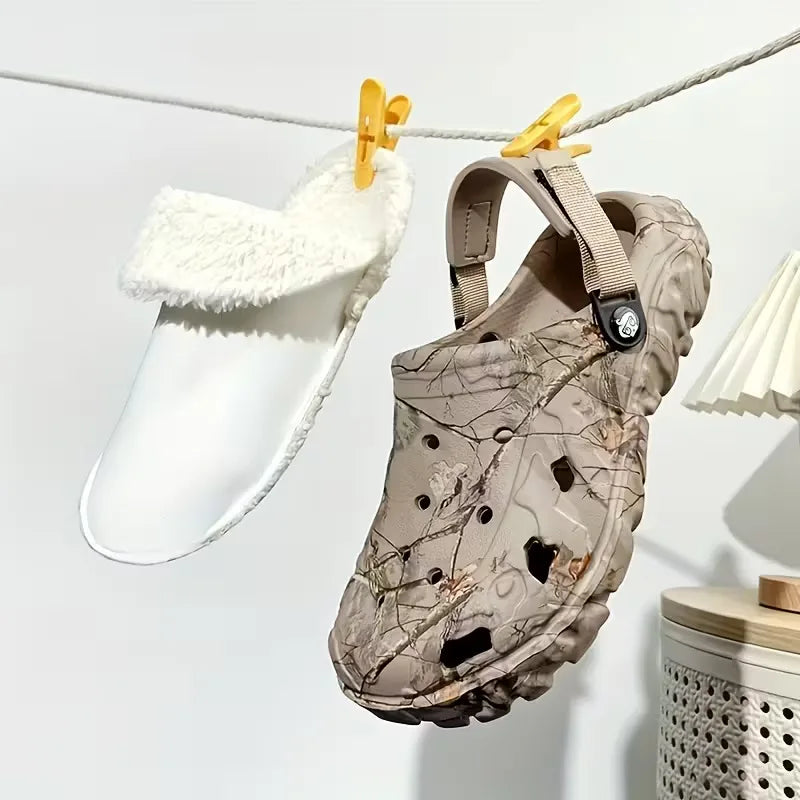 Slippers with non-slip sole and padded interior