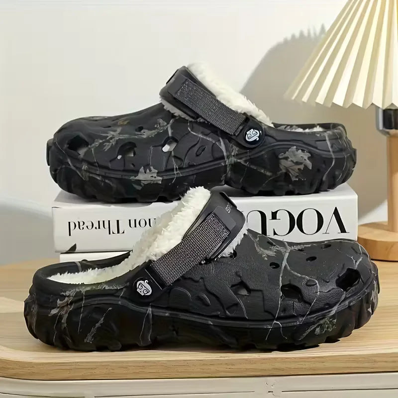 Slippers with non-slip sole and padded interior