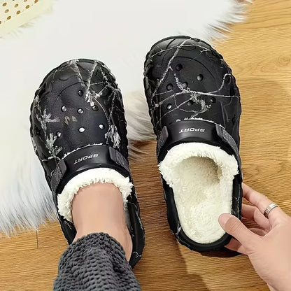Slippers with non-slip sole and padded interior