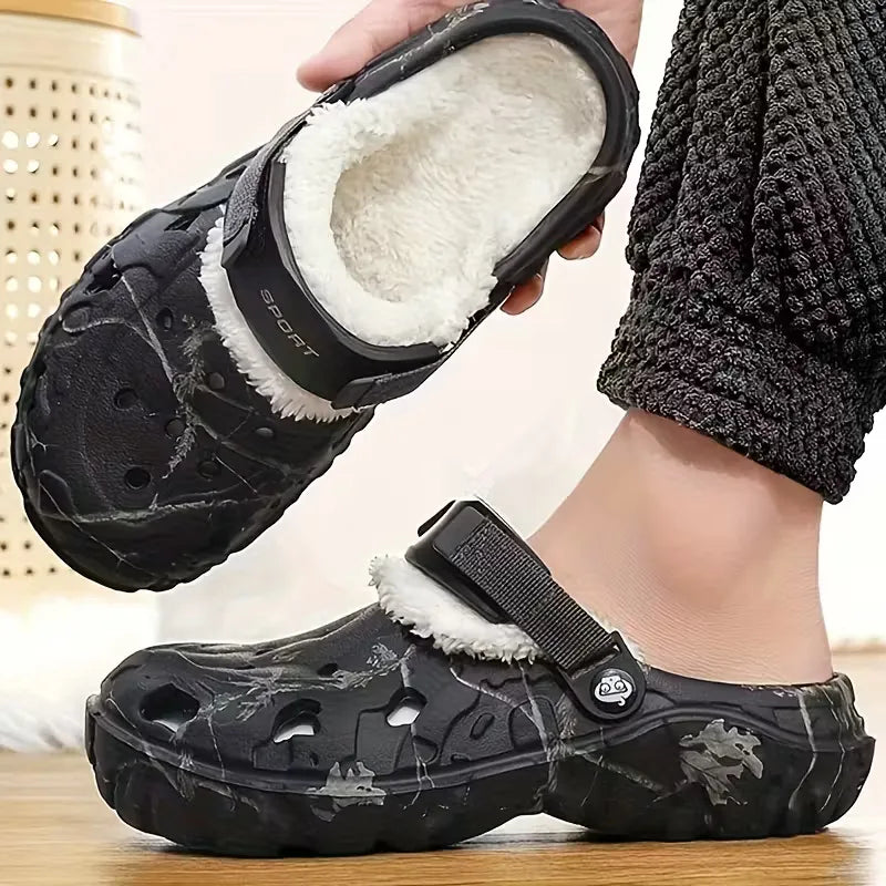 Slippers with non-slip sole and padded interior