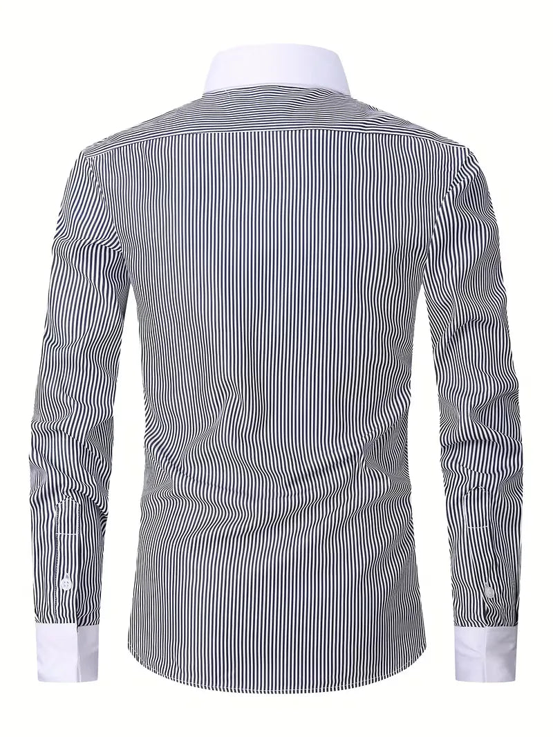 Smart shirt with mandarin collar