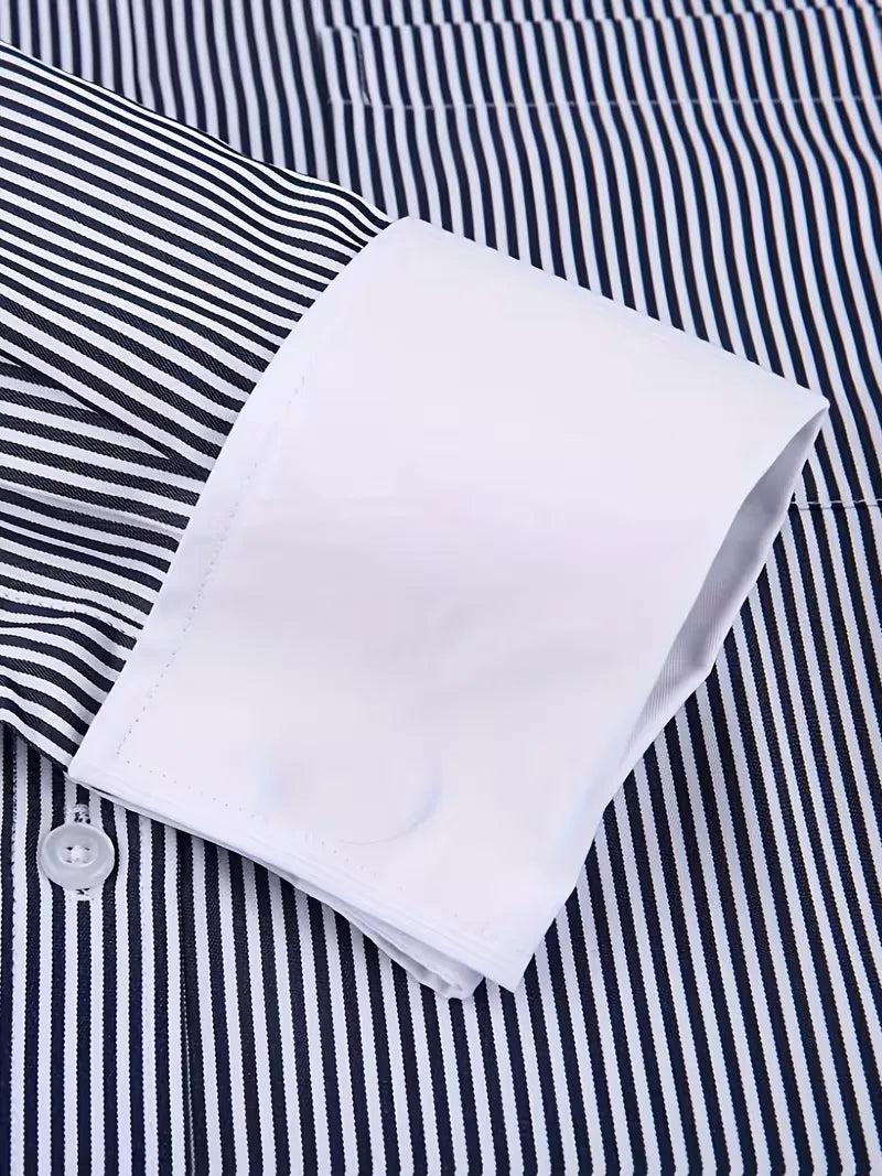 Smart shirt with mandarin collar