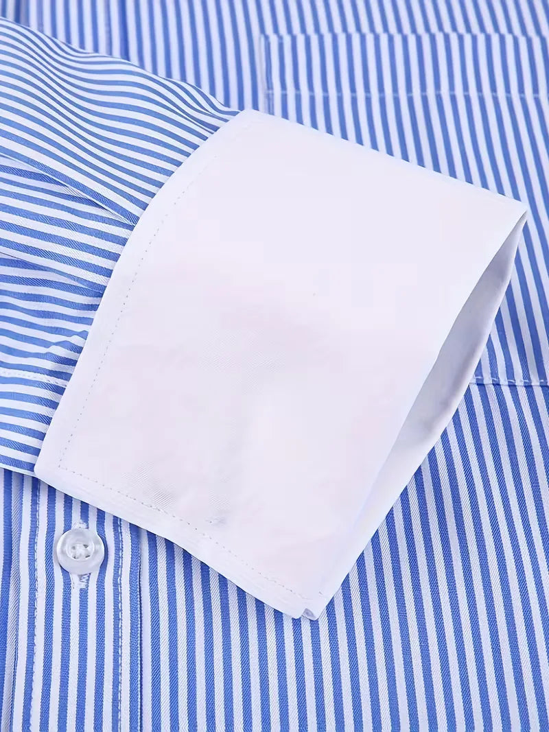 Smart shirt with mandarin collar