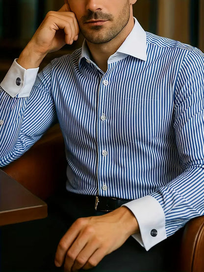 Smart shirt with mandarin collar