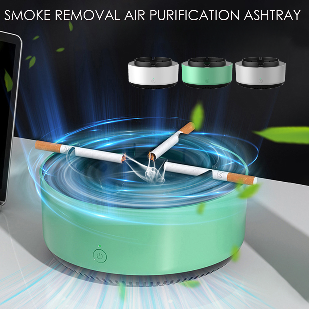 Cenicero purificador de aire con extracción de humo – Compacto y silencioso para interiores