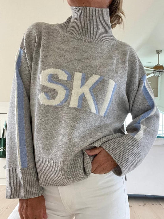 Winter Ski Roll Neck for Women Knitted Warm and Soft