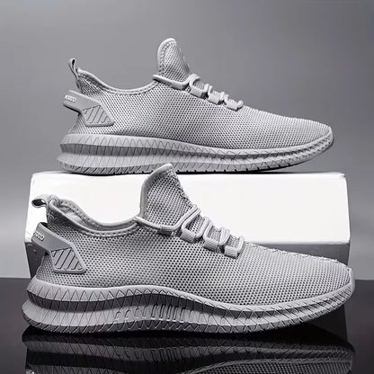 Sneakers with breathable mesh material and rubber sole