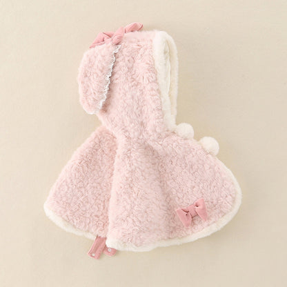 Baby Cape for Girls with Bunny Ears and Hood