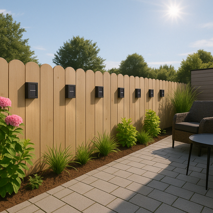 Solar Wall Lamp with Up & Down Lighting for Outdoors