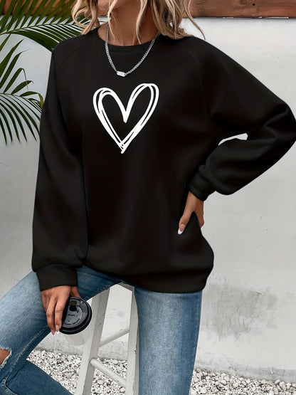 Sophie | Casual sweatshirt with heart print