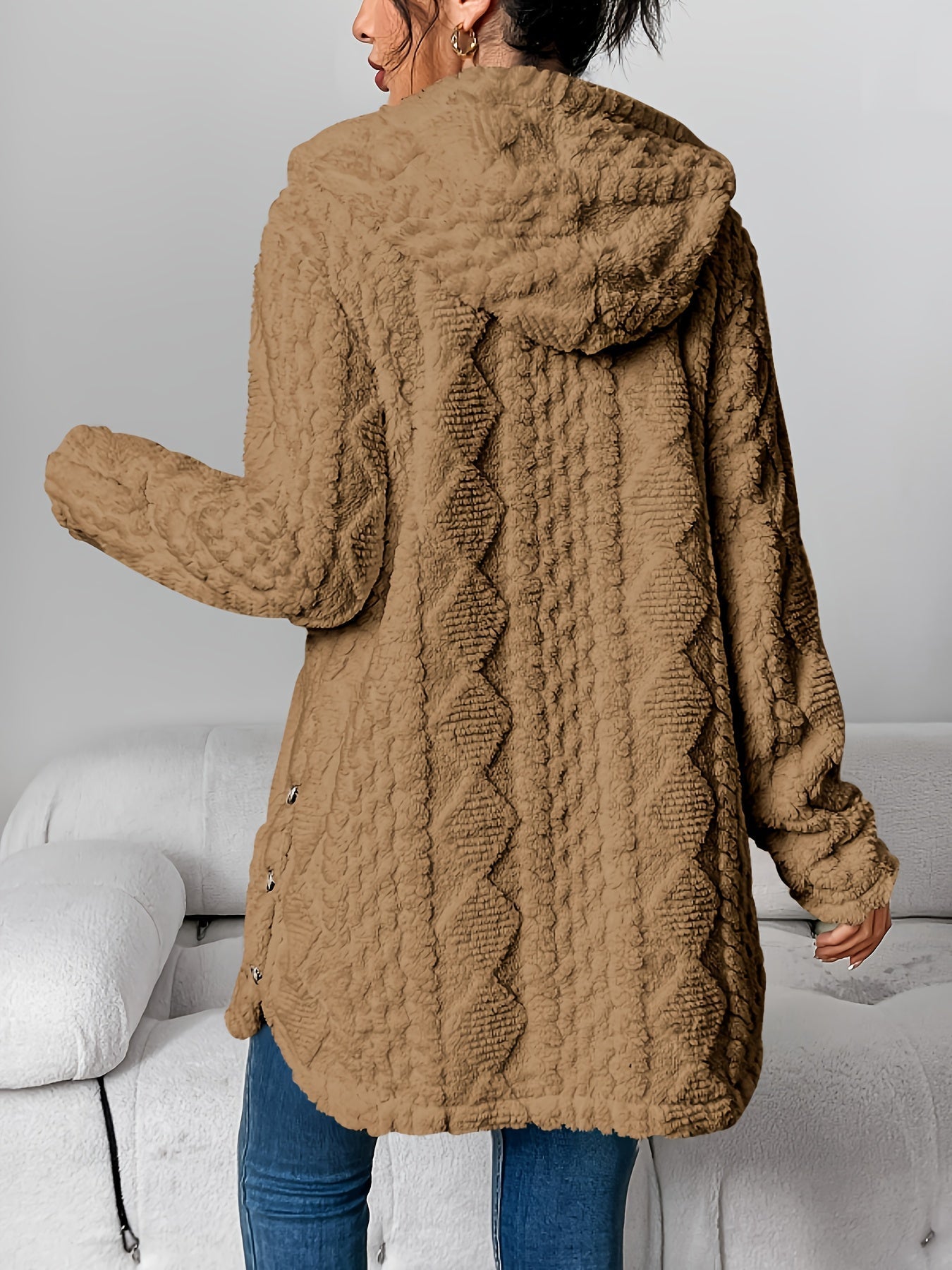 Sophie | Fluffy teddy hoodie coat