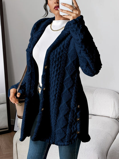 Sophie | Fluffy teddy hoodie coat