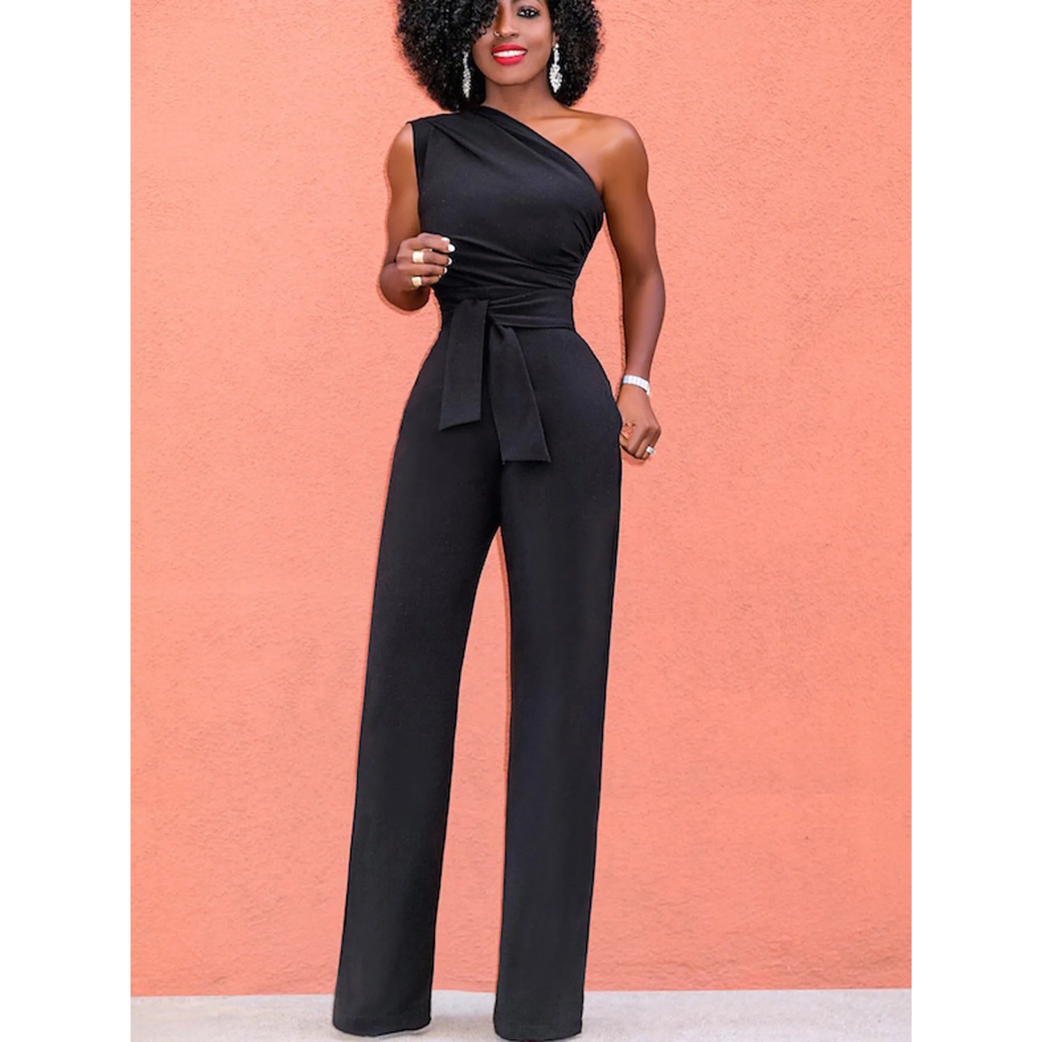 Sophie | Jumpsuit with Wide Legs and Short Sleeves