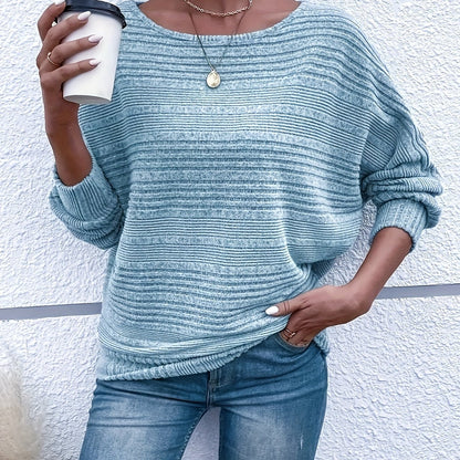 Sophie | Plain Coloured Jumper with Long Sleeves and Round Neck