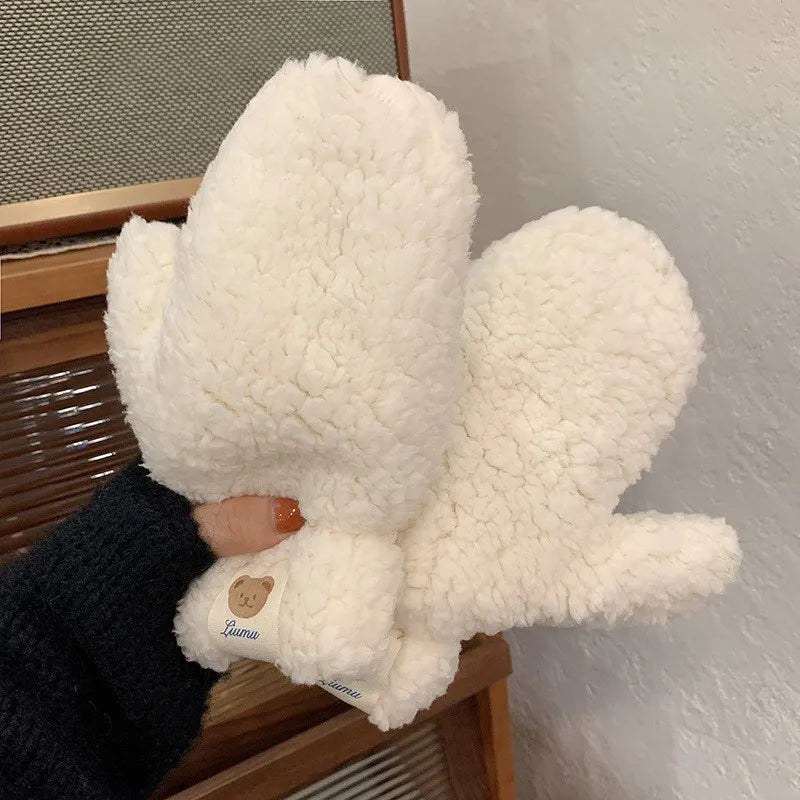 Sophie | Soft & Warm Teddy Mittens