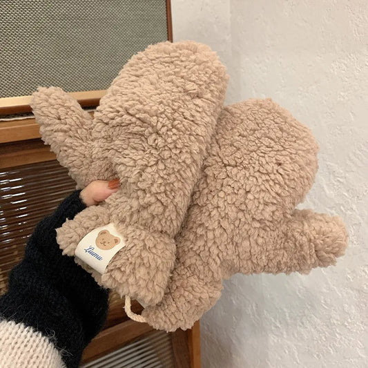 Sophie | Soft & Warm Teddy Mittens