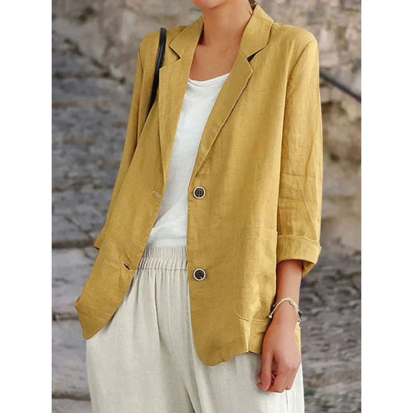 Sophie | Stylish Linen Women's Blazer with Collar