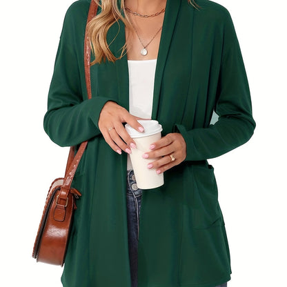 Sophie | Thick knitted casual cardigan with long sleeves and open front