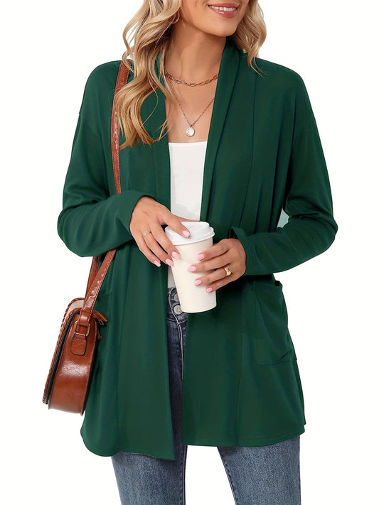 Sophie | Thick knitted casual cardigan with long sleeves and open front