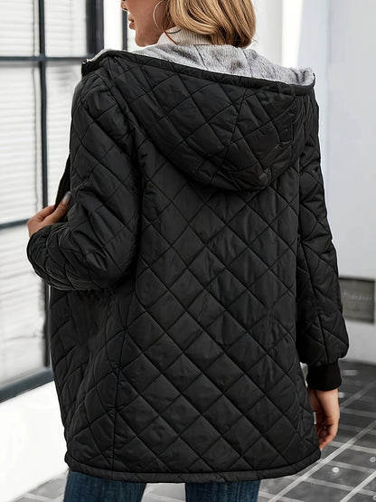 Sophie | Women's Puffer Jacket with Geometric Pattern