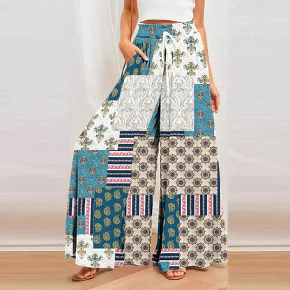 Printed Summer Pants for Women - Solane