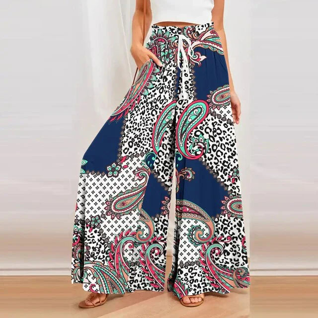 Printed Summer Pants for Women - Solane