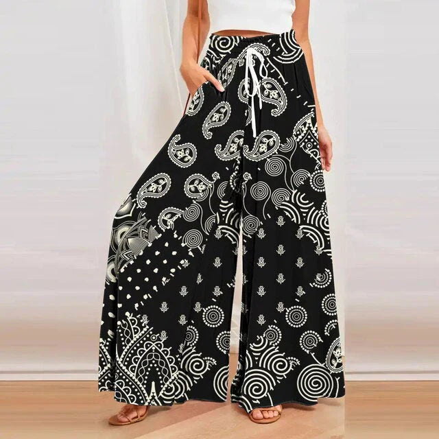 Printed Summer Pants for Women - Solane