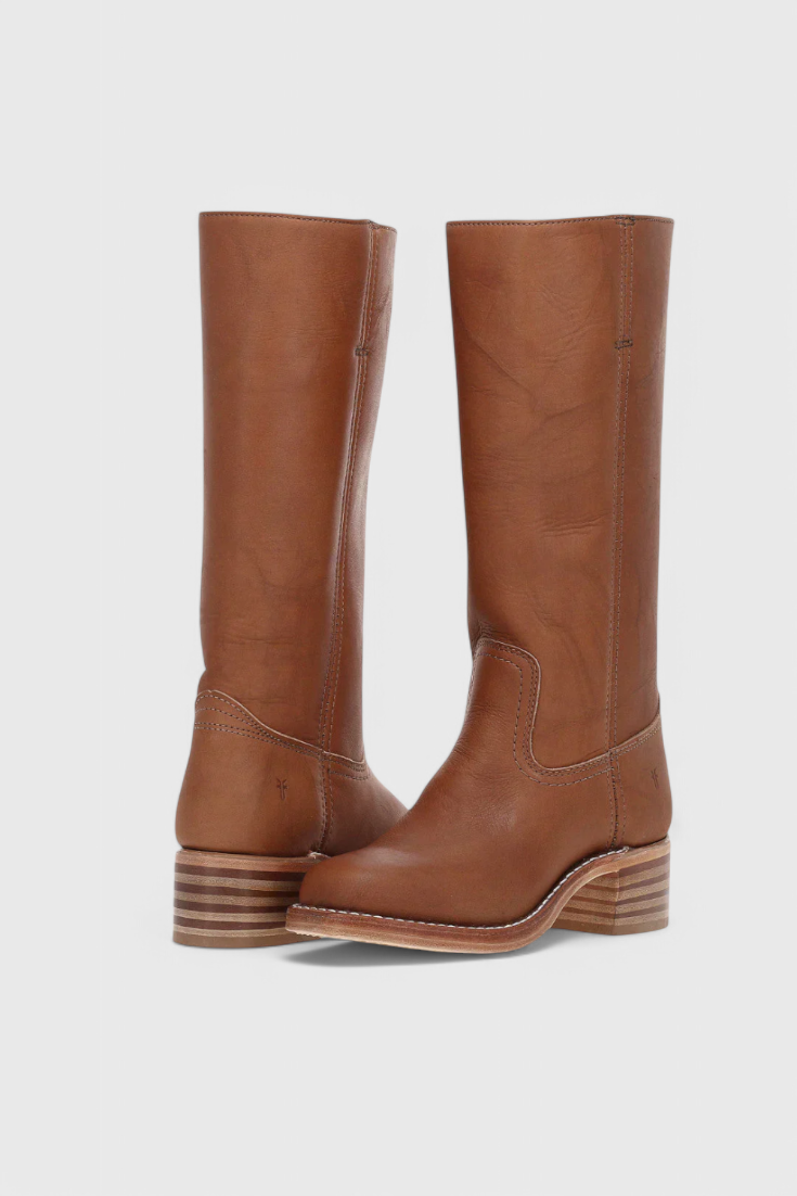 Stivali al ginocchio da donna in pelle con tacco – Eleganti e comodi
