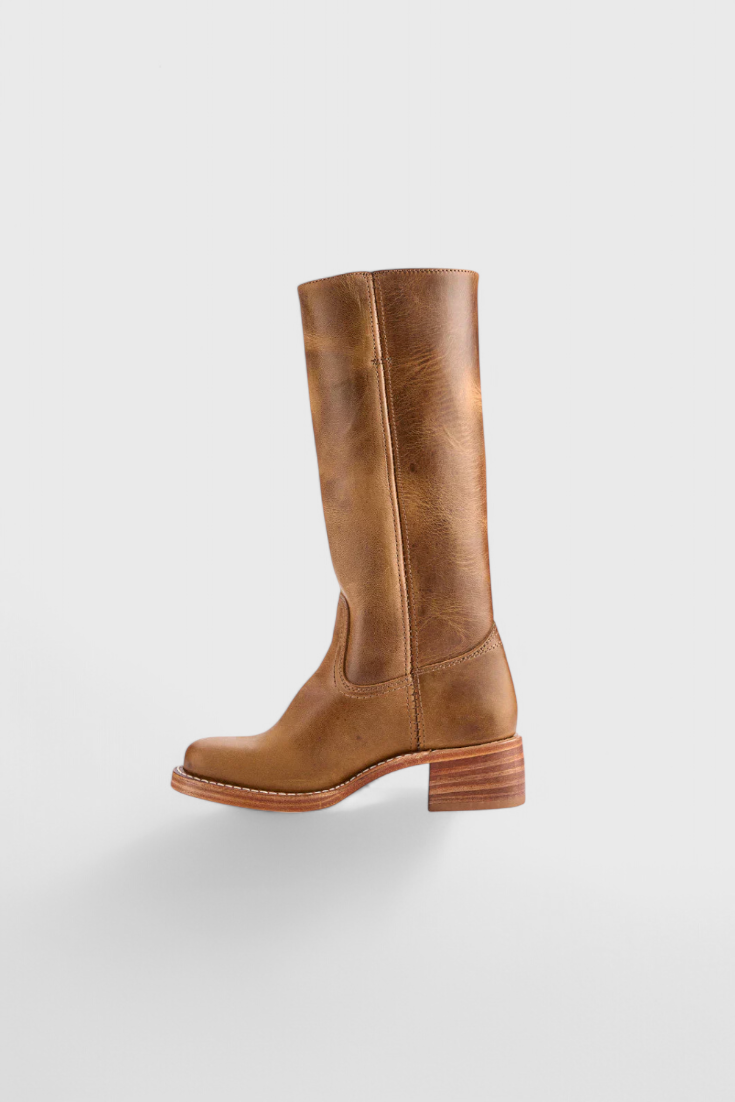 Stivali al ginocchio da donna in pelle con tacco – Eleganti e comodi