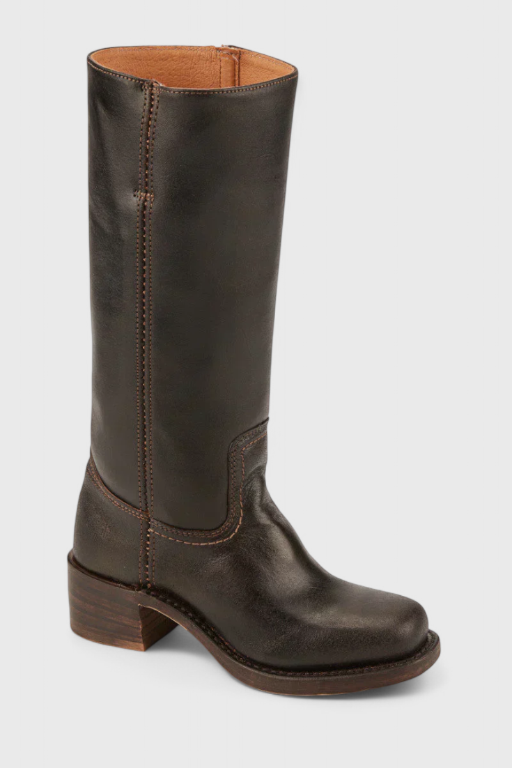 Stivali al ginocchio da donna in pelle con tacco – Eleganti e comodi