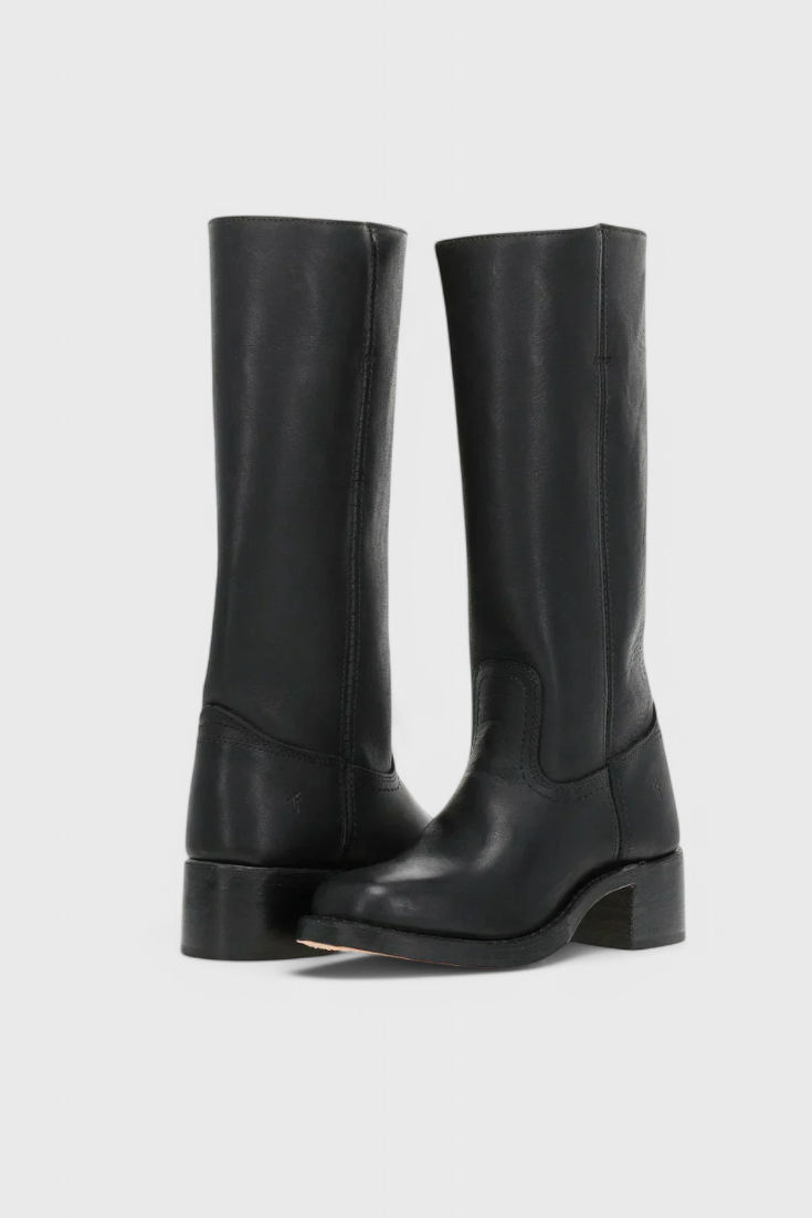 Stivali al ginocchio da donna in pelle con tacco – Eleganti e comodi