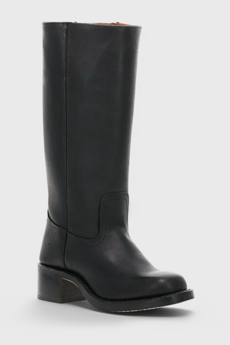 Stivali al ginocchio da donna in pelle con tacco – Eleganti e comodi