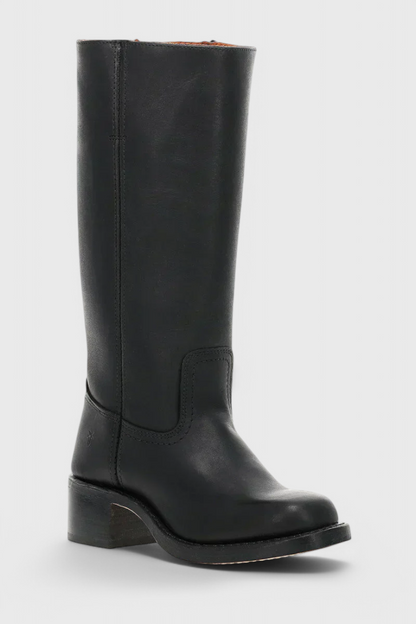 Stivali al ginocchio da donna in pelle con tacco – Eleganti e comodi