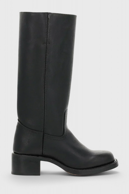Stivali al ginocchio da donna in pelle con tacco – Eleganti e comodi