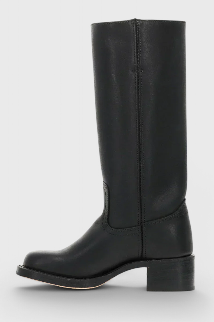 Stivali al ginocchio da donna in pelle con tacco – Eleganti e comodi