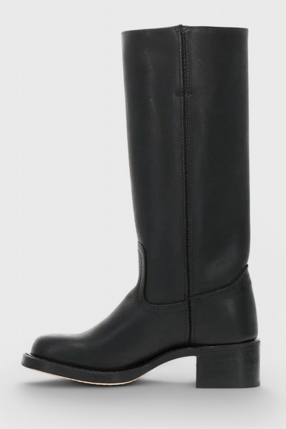 Stivali al ginocchio da donna in pelle con tacco – Eleganti e comodi