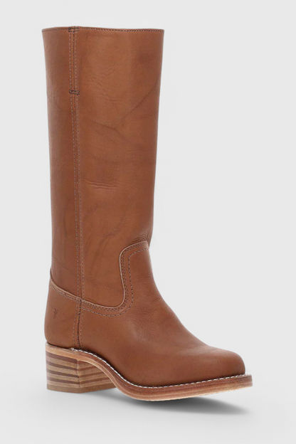 Stivali al ginocchio da donna in pelle con tacco – Eleganti e comodi