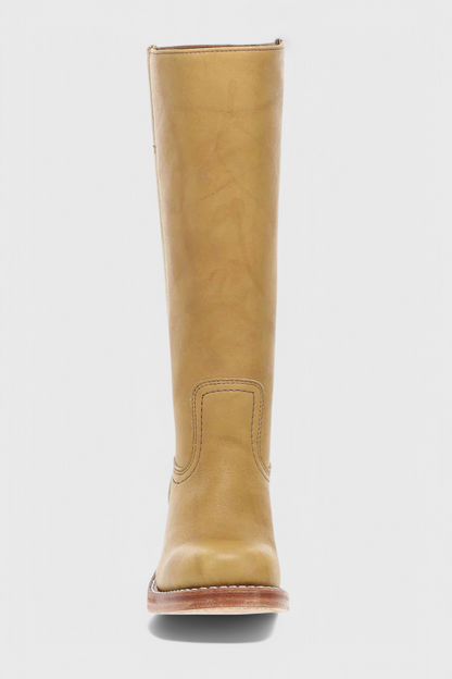 Stivali al ginocchio da donna in pelle con tacco – Eleganti e comodi