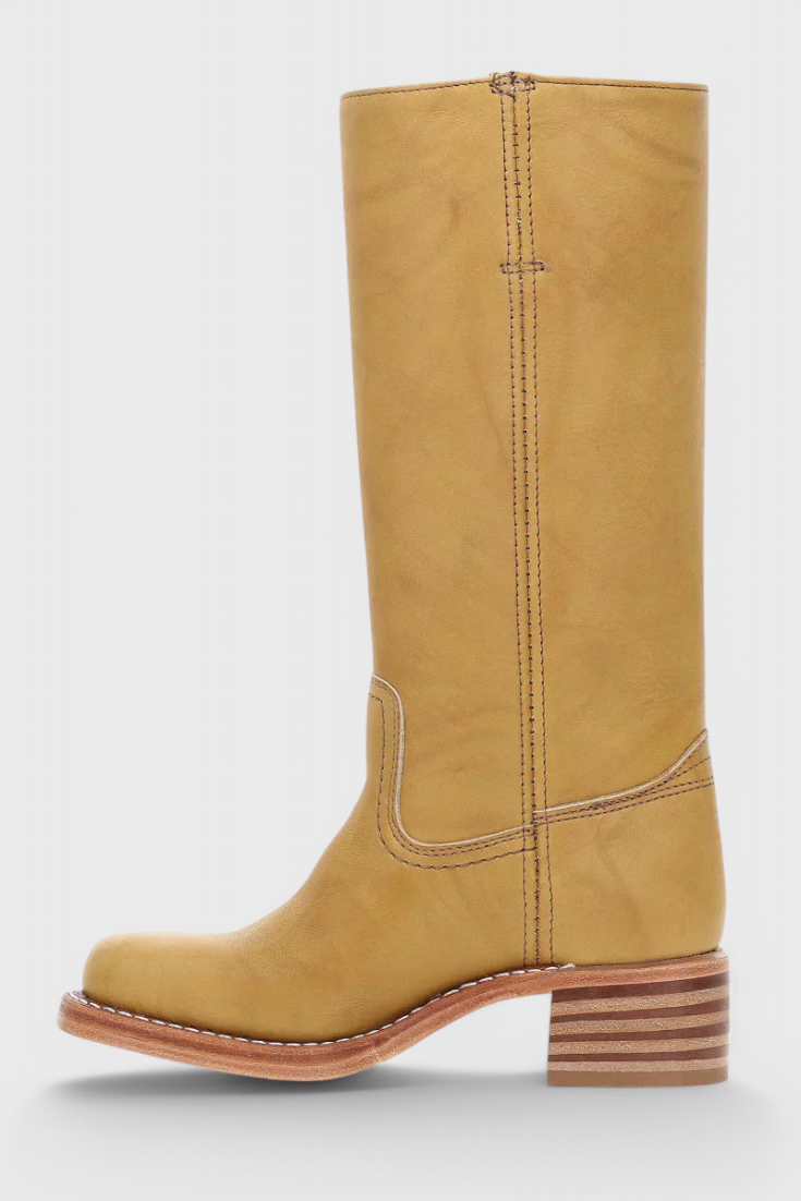 Stivali al ginocchio da donna in pelle con tacco – Eleganti e comodi