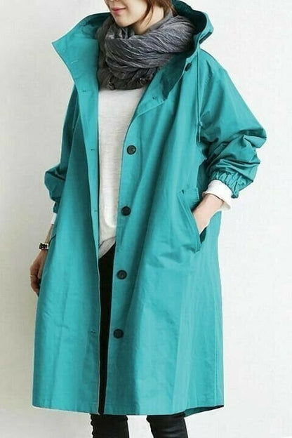 Stella | The Windbreaker with Buttons and Hood for Women