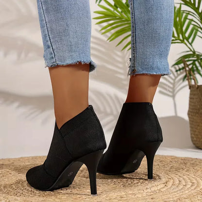 Stiletto ankle boots with high heels