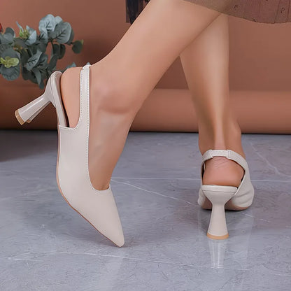 Stiletto slip-on mules