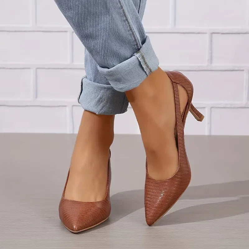 Stiletto with cut-out design