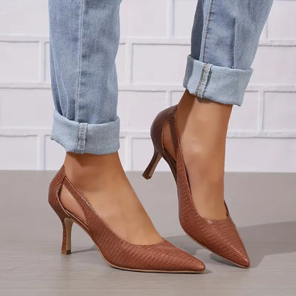 Stiletto with cut-out design