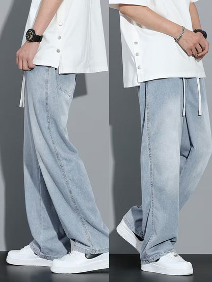 Straight Leg Trousers with Loose Fit