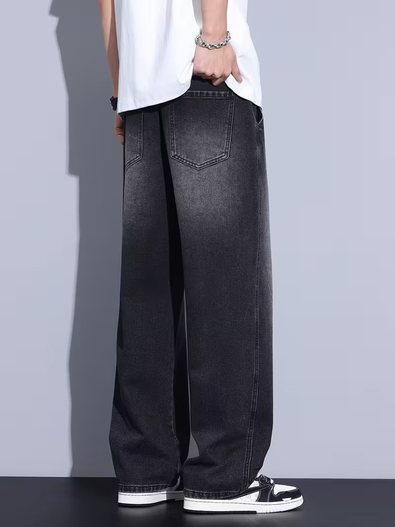 Straight Leg Trousers with Loose Fit